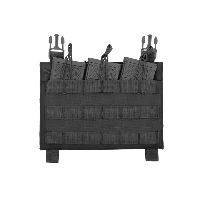 [Zestaw] Wielozadaniowy Plate Carrier - Black [8FIELDS] + Buckle Up Potrójna ładownica karabinowa - Black [8FIELDS]