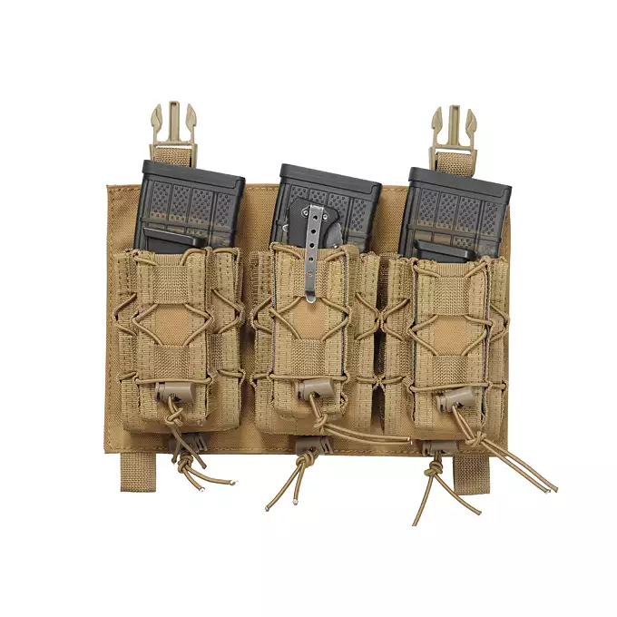 [Zestaw] Wielozadaniowy Plate Carrier - Coyote [8FIELDS] + Buckle Up szybka potrójna ładownica karabinowo-pistoletowa - Coyote