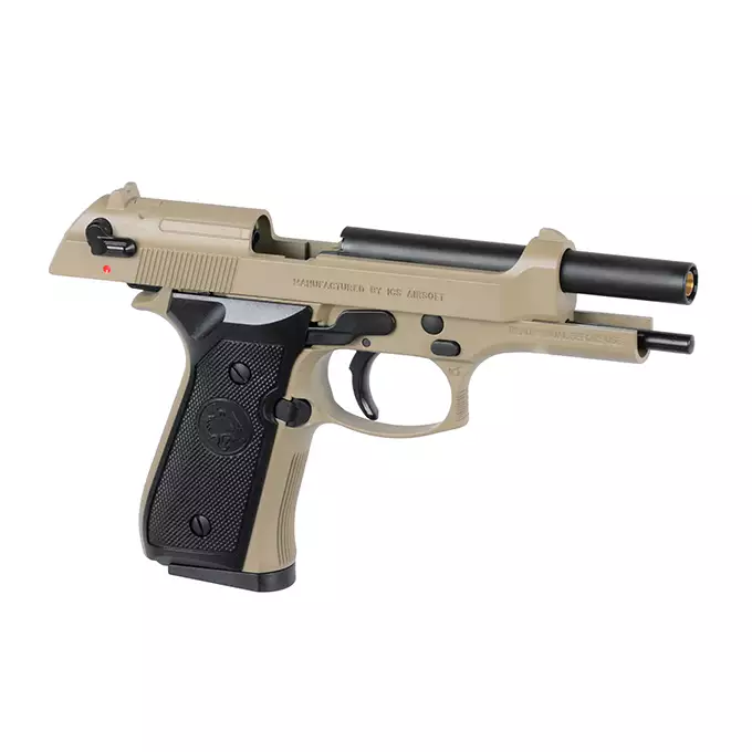 [Zestaw] BLE-BM9 - Tan [ICS] + Kabura Airsoftowa do Beretta M9/92F - Black [Amomax]