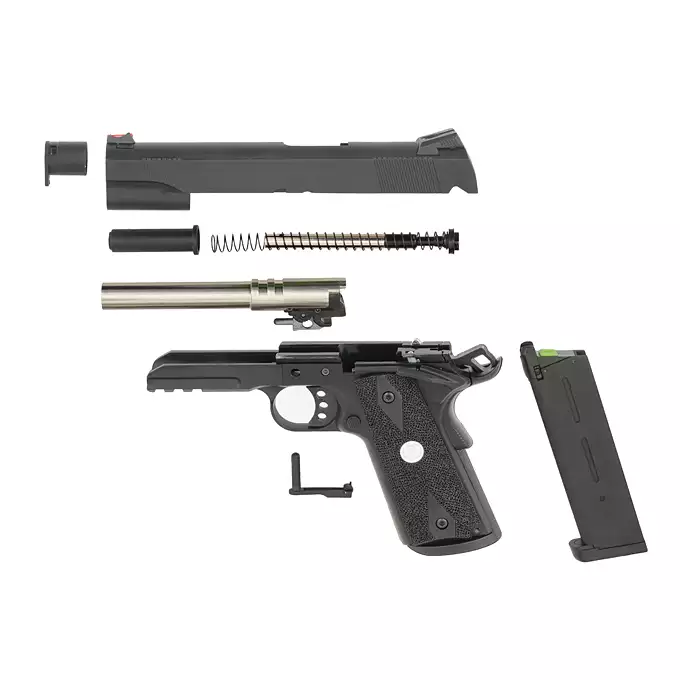 [Zestaw] M1911 Gladiator Marcux - Black [APS] + Kabura Airsoftowa do 1911 - Black [Amomax]
