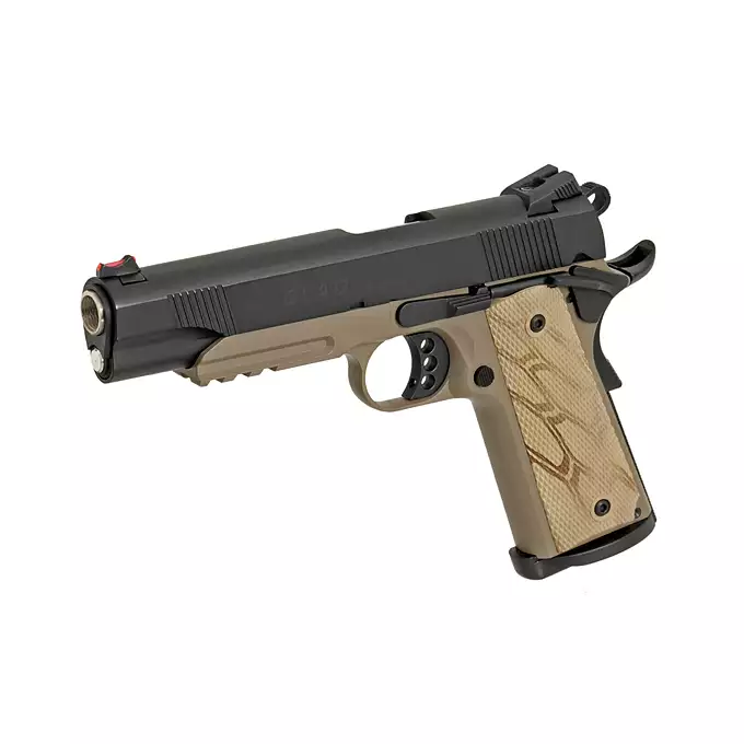 [Zestaw] M1911 Gladiator Crixus - Dark Earth [APS] + Kabura Airsoftowa do 1911 - Black [Amomax]