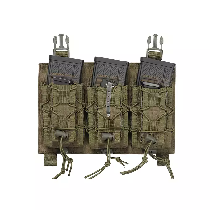 [Zestaw] Wielozadaniowy Plate Carrier - Olive [8FIELDS] + Buckle Up szybka potrójna ładownica karabinowo-pistoletowa - Olive