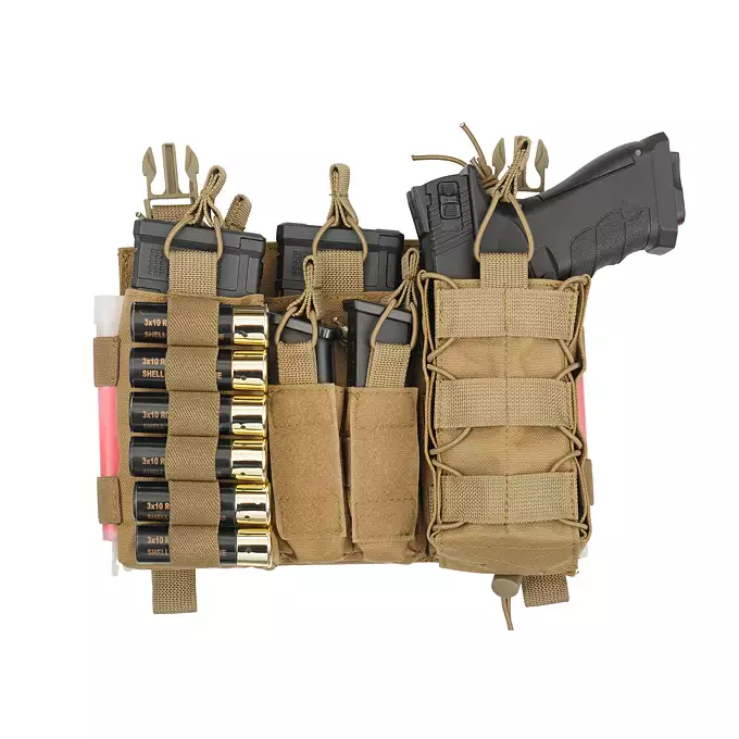 [Zestaw] Modularny Chest Rig Buckle Up - Coyote [8FIELDS] + Buckle Up wielozadaniowy panel przedni - Coyote [8FIELDS]