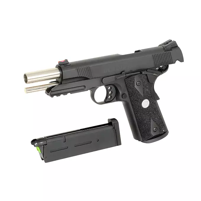 [Zestaw] M1911 Gladiator Marcux - Black [APS] + Kabura Airsoftowa do 1911 - Black [Amomax]