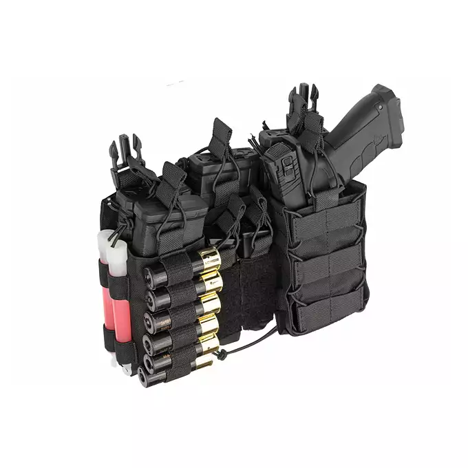[Zestaw] Modularny Chest Rig Buckle Up - Black [8FIELDS] + Buckle Up wielozadaniowy panel przedni - Black [8FIELDS]