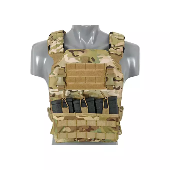 [Zestaw] Wielozadaniowy Plate Carrier - Black [8FIELDS] + Buckle Up potrójna ładownica karabinowo-pistoletowa 5.56/9mm - BK