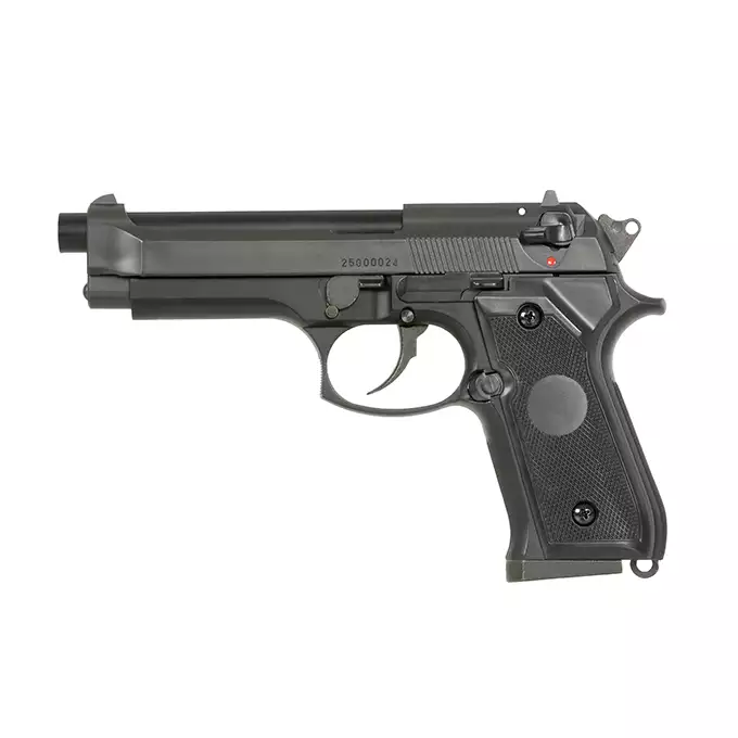 [Zestaw] ST92F Non-Blowback Airsoft Gas Pistol - Black [STTi] + Kabura Airsoftowa do Beretta M9/92F - Black [Amomax]