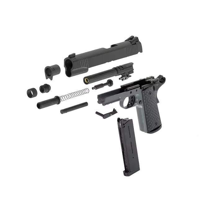 [Zestaw] R28 (TG-2) - Grey/Black [Army Armament] + Kabura Airsoftowa do 1911 - Black [Amomax]