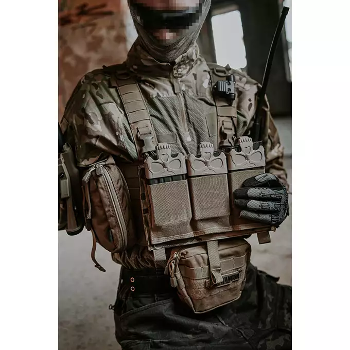 [Zestaw] Modularny Chest Rig Buckle Up - Coyote [8FIELDS] + Buckle Up potrójna ładownica karabinowo-pistoletowa AK/9mm - Coyote