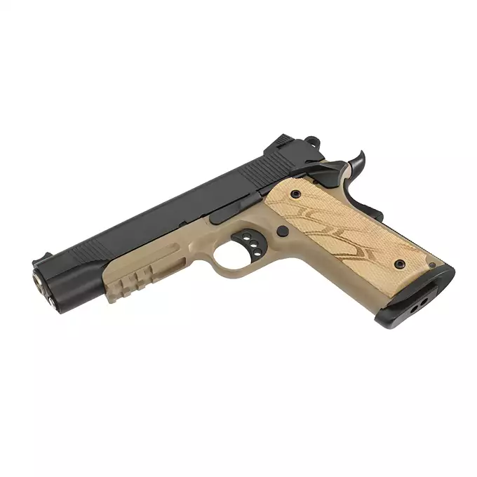 [Zestaw] M1911 Gladiator Crixus - Dark Earth [APS] + Kabura Airsoftowa do 1911 - Black [Amomax]