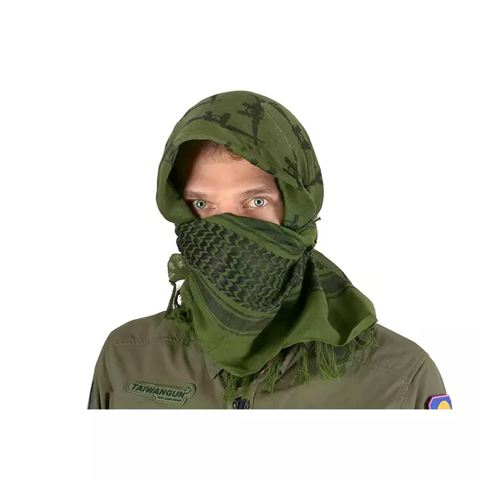 Chusta ze wzorem pirackiej czaszki - Olive [EM]