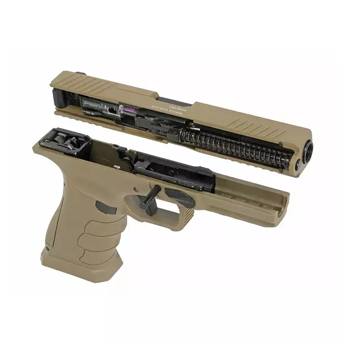 [Zestaw] XTP Xtreme Training Pistol - Desert [APS] + Otwarta kabura kydexowa do G.17 - Black [8FIELDS]