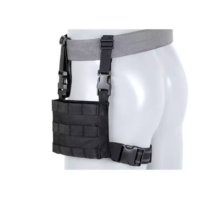 [Zestaw] Kangurowy panel udowy - Black [8FIELDS] + Pojedyncza wkładka na magazynki karabinowe AR-15/M4 - Black [8FIELDS]