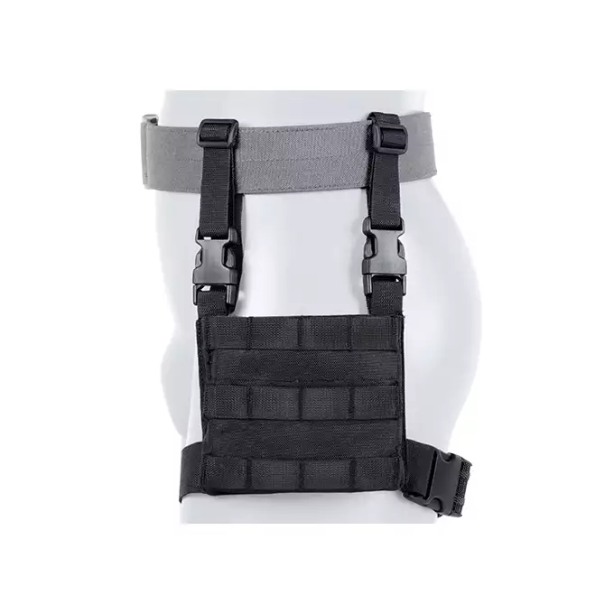 [Zestaw] Kangurowy panel udowy - Black [8FIELDS] + Pojedyncza wkładka na magazynki karabinowe AR-15/M4 - Black [8FIELDS]