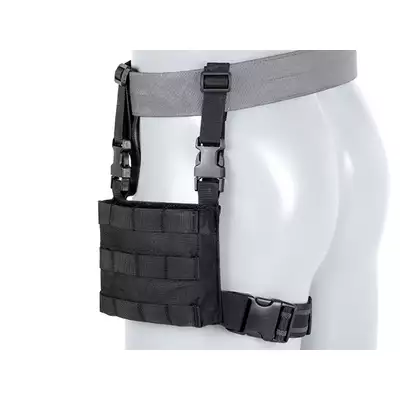 [Zestaw] Kangurowy panel udowy - Black [8FIELDS] + Pojedyncza wkładka na magazynki karabinowe AR-15/M4 - Black [8FIELDS]