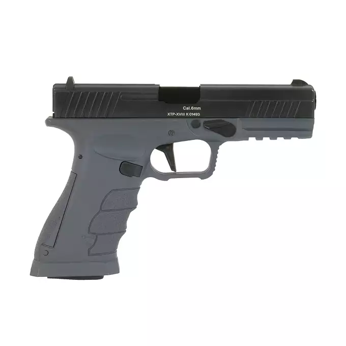 [Zestaw] XTP Xtreme Training Pistol - Grey [APS] + Kabura Airsoftowa do klonów serii G17 - Black [Amomax]