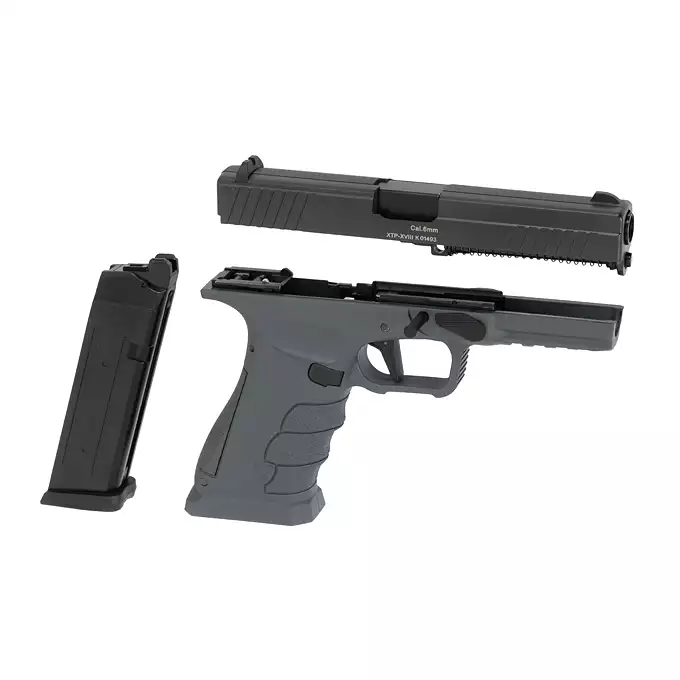 [Zestaw] XTP Xtreme Training Pistol - Grey [APS] + Kabura Airsoftowa do klonów serii G17 - Black [Amomax]
