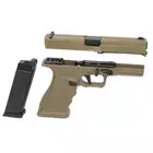 [Zestaw] XTP Xtreme Training Pistol - Desert [APS] + Kabura Airsoftowa do klonów serii G17 - Black [Amomax]