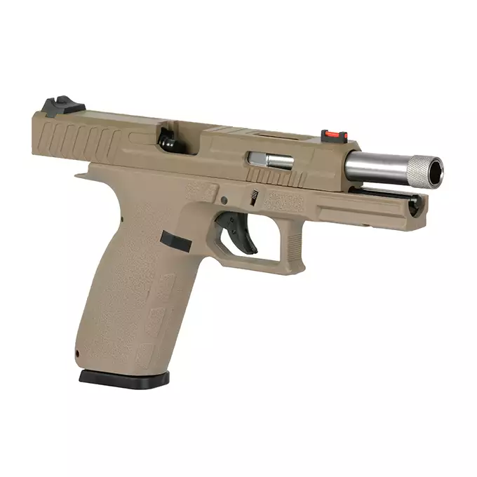 [Zestaw] KP-13F Full-Auto CO2 VERSION - Tan [KJW] + Otwarta kabura kydexowa do G.17 - Black [8FIELDS]