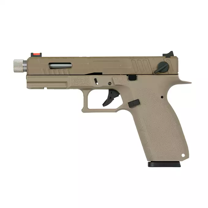 [Zestaw] KP-13F Full-Auto CO2 VERSION - Tan [KJW] + Kabura Airsoftowa do klonów serii G17 - Black [Amomax]