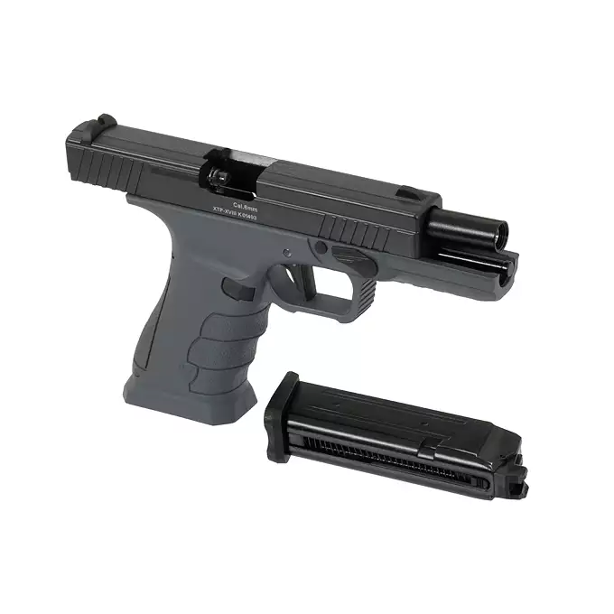 [Zestaw] XTP Xtreme Training Pistol - Grey [APS] + Kabura Airsoftowa do klonów serii G17 - Black [Amomax]