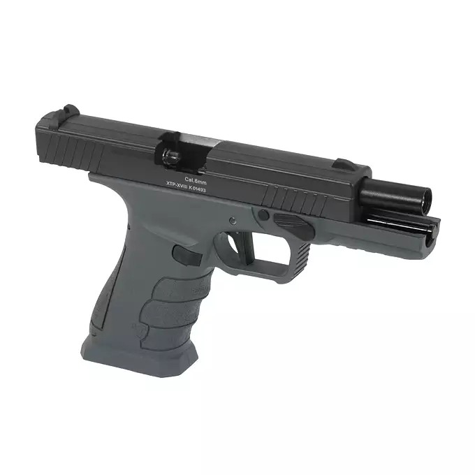 [Zestaw] XTP Xtreme Training Pistol - Grey [APS] + Kabura Airsoftowa do klonów serii G17 - Black [Amomax]