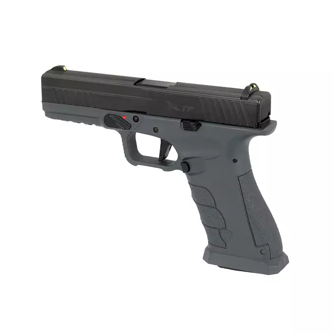 [Zestaw] XTP Xtreme Training Pistol - Grey [APS] + Kabura Airsoftowa do klonów serii G17 - Black [Amomax]