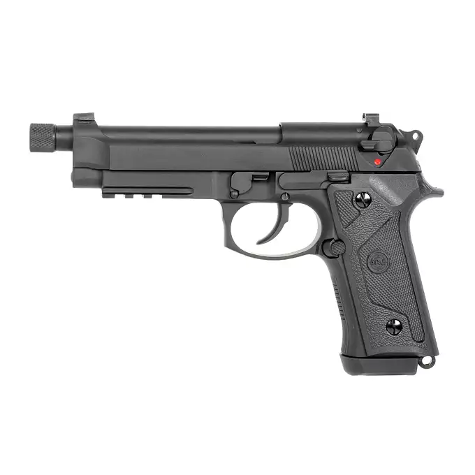 [Zestaw] SR9A3 (Dual Powered GAS/CO2) - Black [SRC] + Kabura Airsoftowa do Beretta M9/92F - Black [Amomax]