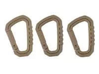 Ensemble Mousqueton nylon - Dark Earth -3pcs[FMA]