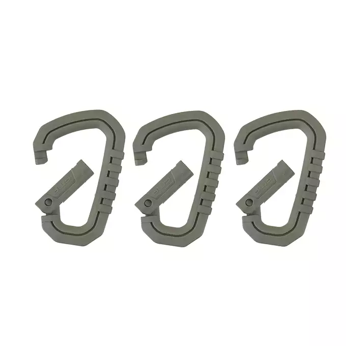 ZESTAW NYLONOWYCH KARABIŃCZYKÓW - FOLIAGE GREEN -3szt [FMA]
