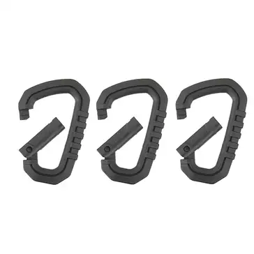 Nylon carabiner Set - BLACK - 3pcs [FMA]