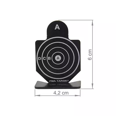 Zestaw Metalowych celów strzeleckich 42 mm X 60 mm Mod.A - Black [FMA]
