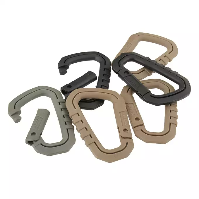Ensemble Mousqueton nylon - BLACK - 3pcs [FMA]