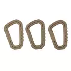 ZESTAW NYLONOWYCH KARABIŃCZYKÓW - DARK EARTH -3szt [FMA]