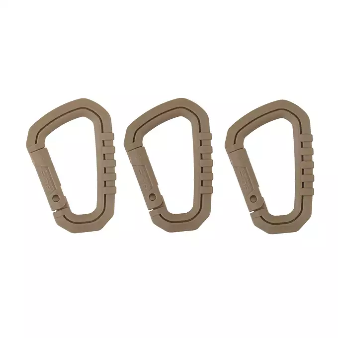 ZESTAW NYLONOWYCH KARABIŃCZYKÓW - DARK EARTH -3szt [FMA]