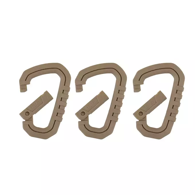ZESTAW NYLONOWYCH KARABIŃCZYKÓW - DARK EARTH -3szt [FMA]