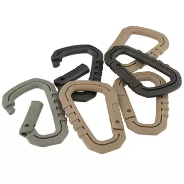 Nylon carabiner Set - BLACK - 3pcs [FMA]