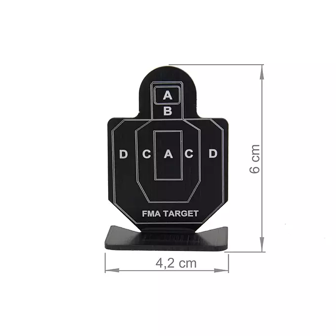 Metal Shooting Targets 42 mm X 60 mm Mod.B - Black [FMA]
