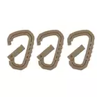 ZESTAW NYLONOWYCH KARABIŃCZYKÓW - DARK EARTH -3szt [FMA]