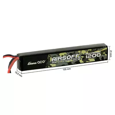 Batterie LiPo Gens Ace 25C 1200mAh 3S1P 11.1V T-Plug