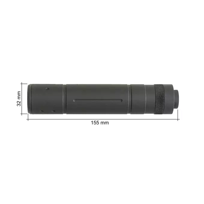 Imitacja tłumika dźwięku 155x30mm - Black [M-ETAL]