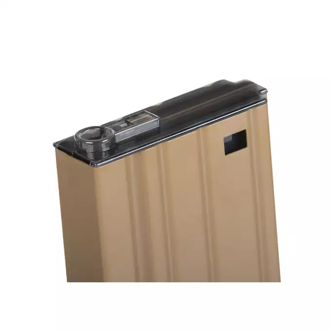 SR25/AR10 Stalowy magazynek na 160 kulek - Tan [A&amp;K]