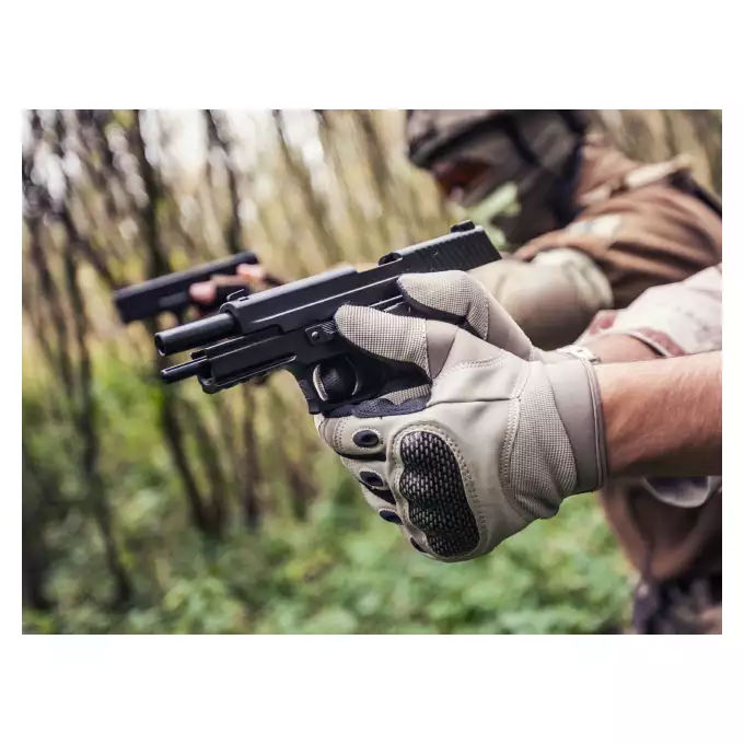 Military Combat Gloves mod. IV (Size L) - TAN [8FIELDS]