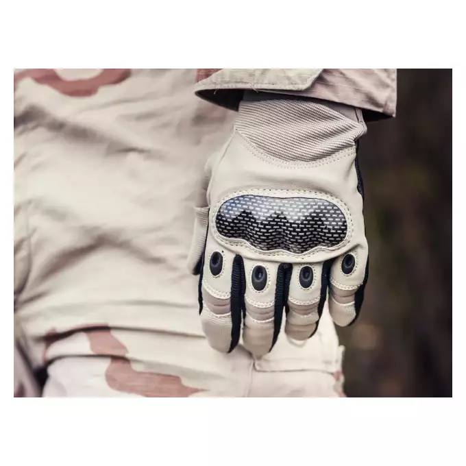 Military Combat Gloves mod. IV (Size XL) - TAN [8FIELDS]