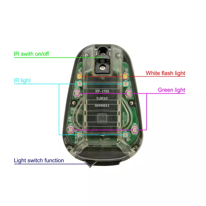 Znacznik na hełm HEL-STAR 6 GEN III - Black/Green [WADSN]