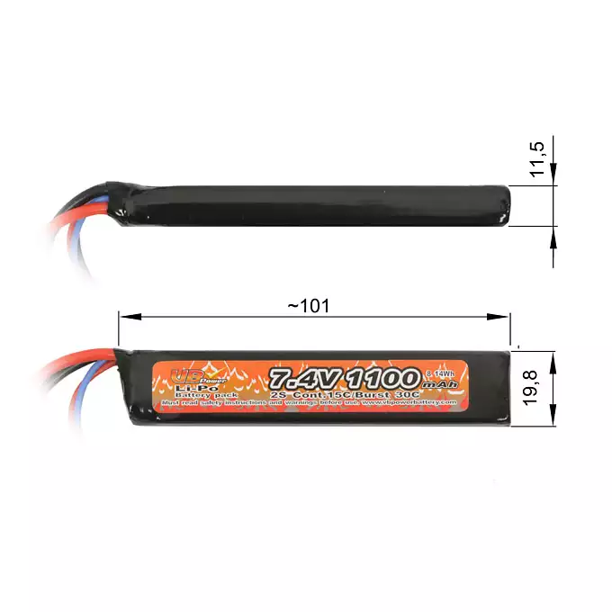 [Zestaw] Phantom Extremis Rifle MK9 eSilver Edge - Black [APS] + Akumulator Li-Po 1100mAh 7,4V 15/30C - Deans [VB]