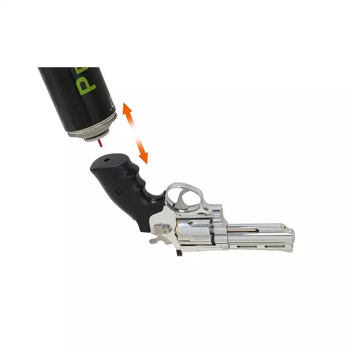 [Zestaw] Rewolwer HG-132C (Green Gas Powered) [HFC] + Zestaw 6 szt. nabojów do rewolweru HG-131/132/133 [HFC]