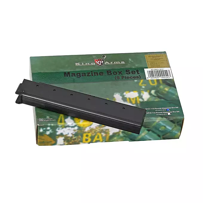 110rd Thompson M1A1 magazines (Box of 5) [King Arms]