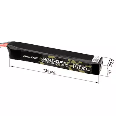 Batterie LiPo Gens Ace 25C 1500mAh 3S1P 11.1V T-Plug