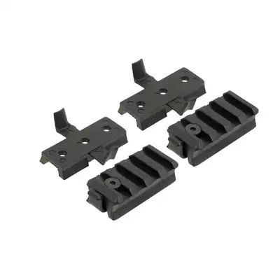 Komplet adapterów do hełmów z szyną - Czarny [FMA]